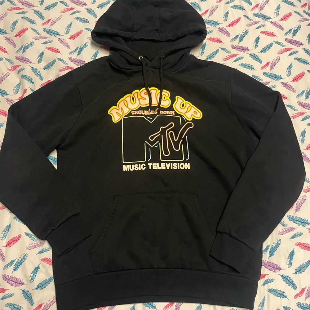 MTV Black Hoodie Sweater
